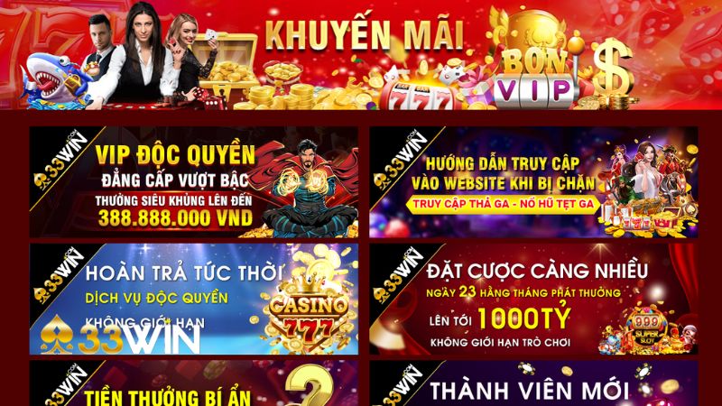 Một số điều kiện quan trọng tham gia khuyến mãi 33WIN